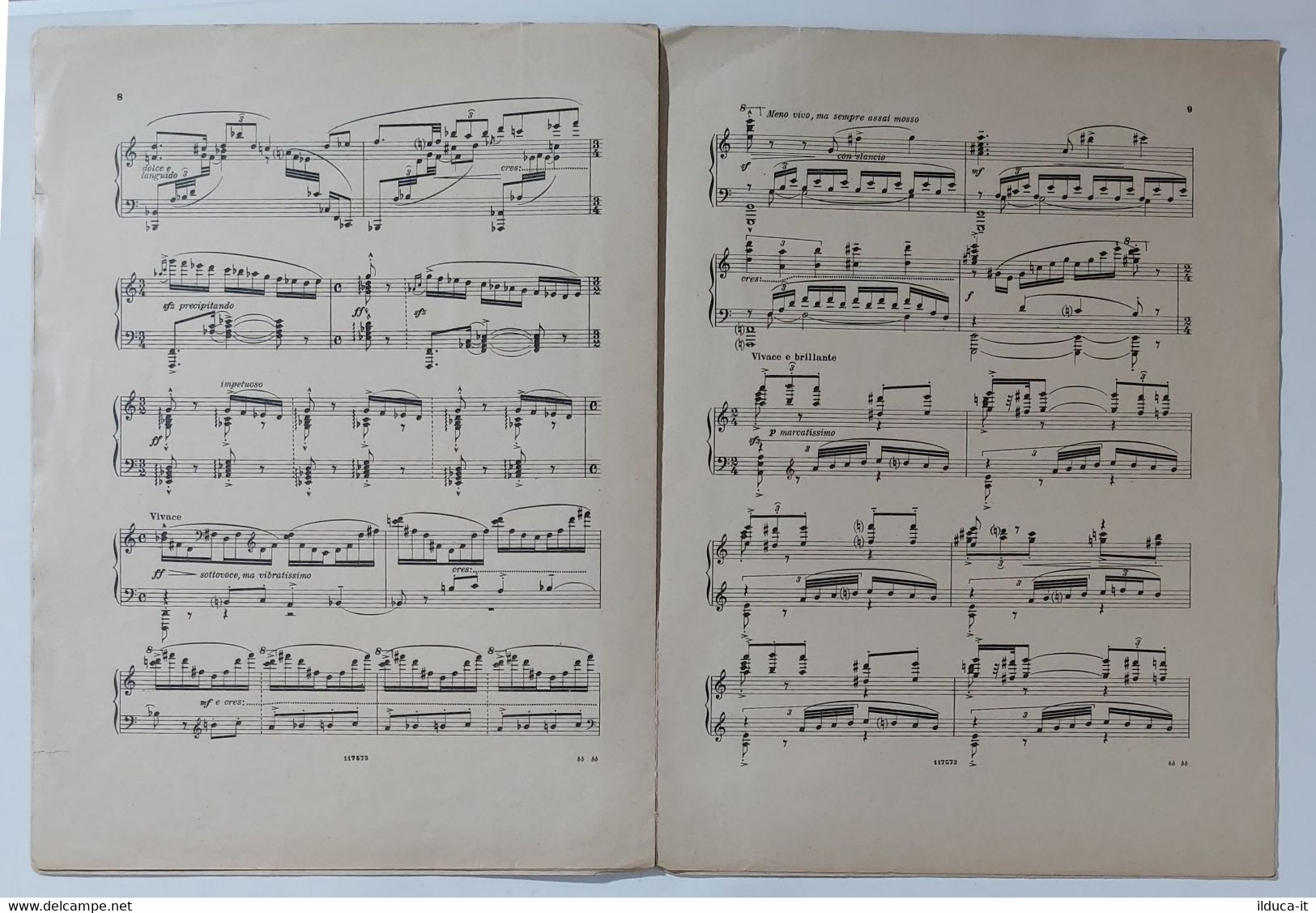 30049 SPARTITO MUSICALE - Le Danzatrici Di Iodhpur (Piano) - Ricordi Ed. 1919 - Partituren