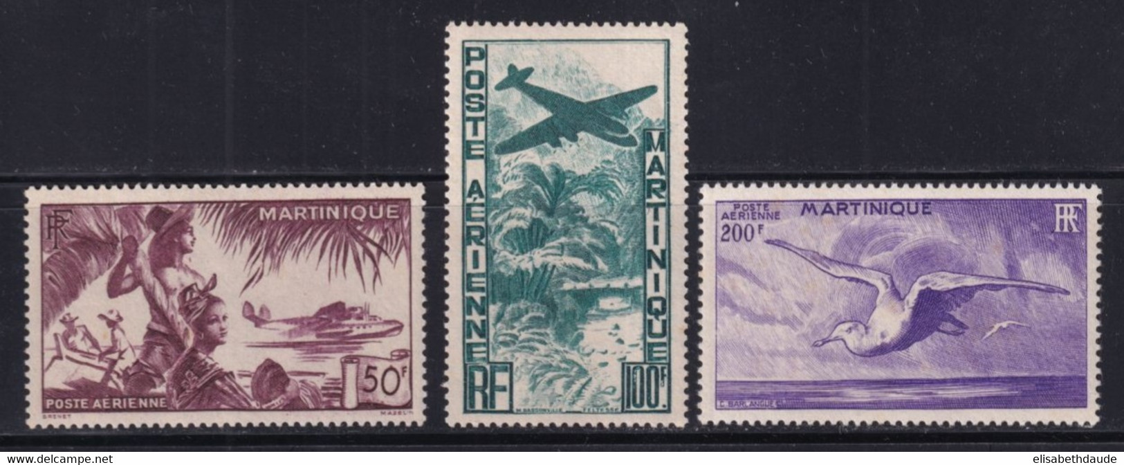 MARTINIQUE - POSTE AERIENNE - YVERT N° 13/15 ** MNH - COTE 2022 = 84 EUROS - - Ungebraucht