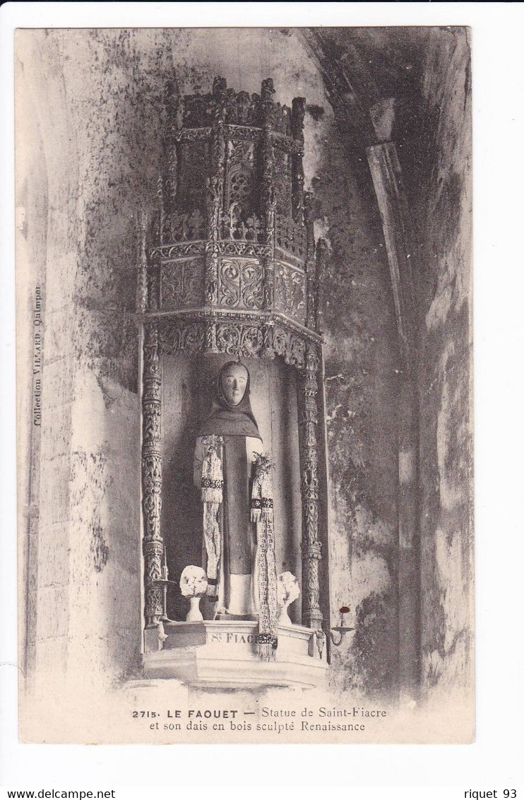 2715 - LE FAOUET - Statue De Saint-Fiacre Et Son Dais En Bois Sculpté Renaissance - Le Faouet