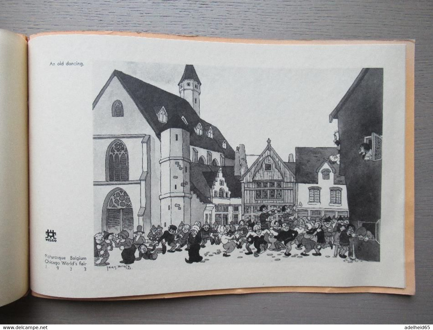 Old Belgium (cartoons) as seen by Jean Dratz Chicago world Fair 1933 Picturesque Belgium