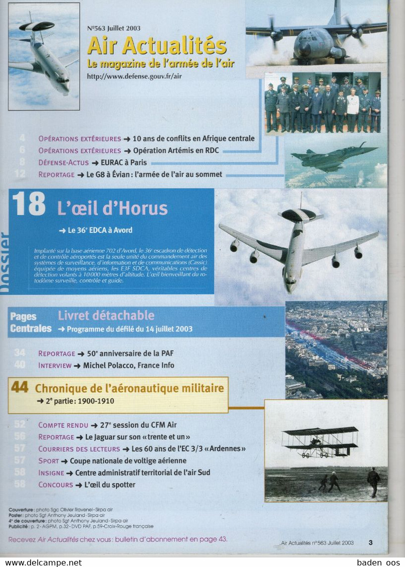 Air Actualités Juillet 2003 N563 - French
