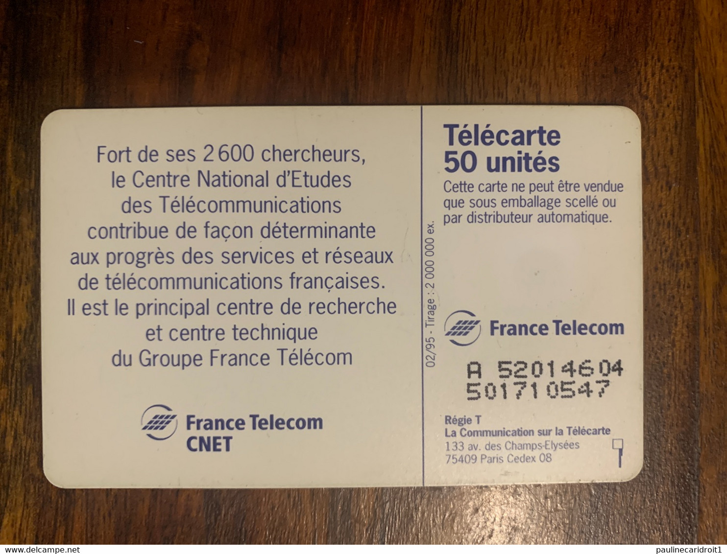 Télécarte France Télécom 50 Unités - Zonder Classificatie