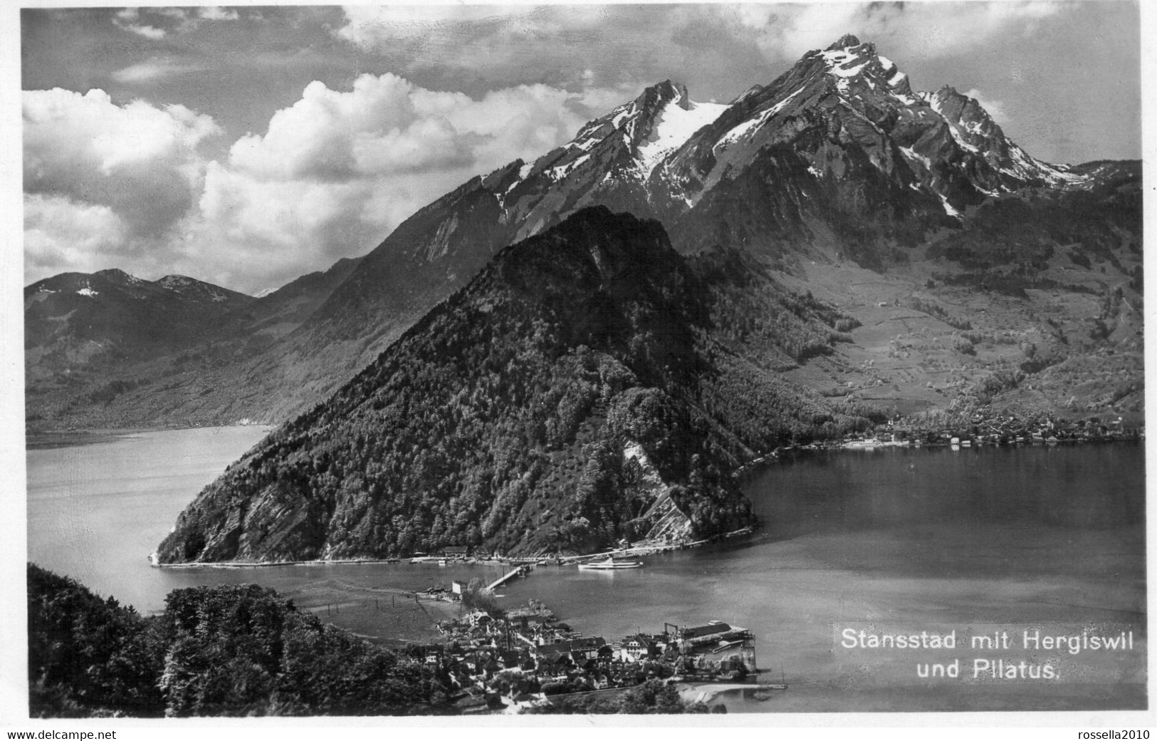 Cartolina SVIZZERA Stansstad Mit Hergiswil Und Pilatus Switzerland Postcard - Hergiswil