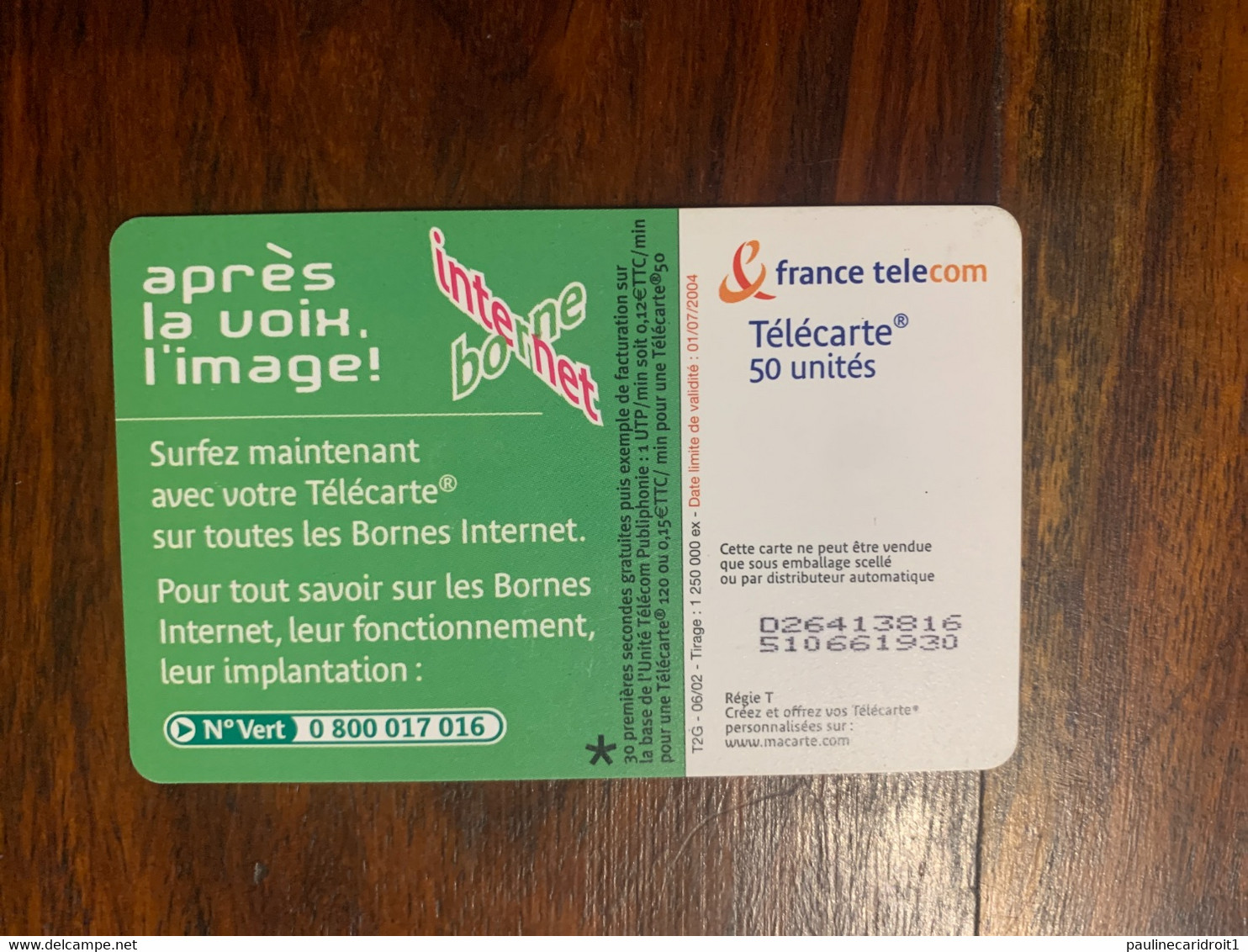 Télécarte France Télécom 50 Unités Borne Internet - Sin Clasificación