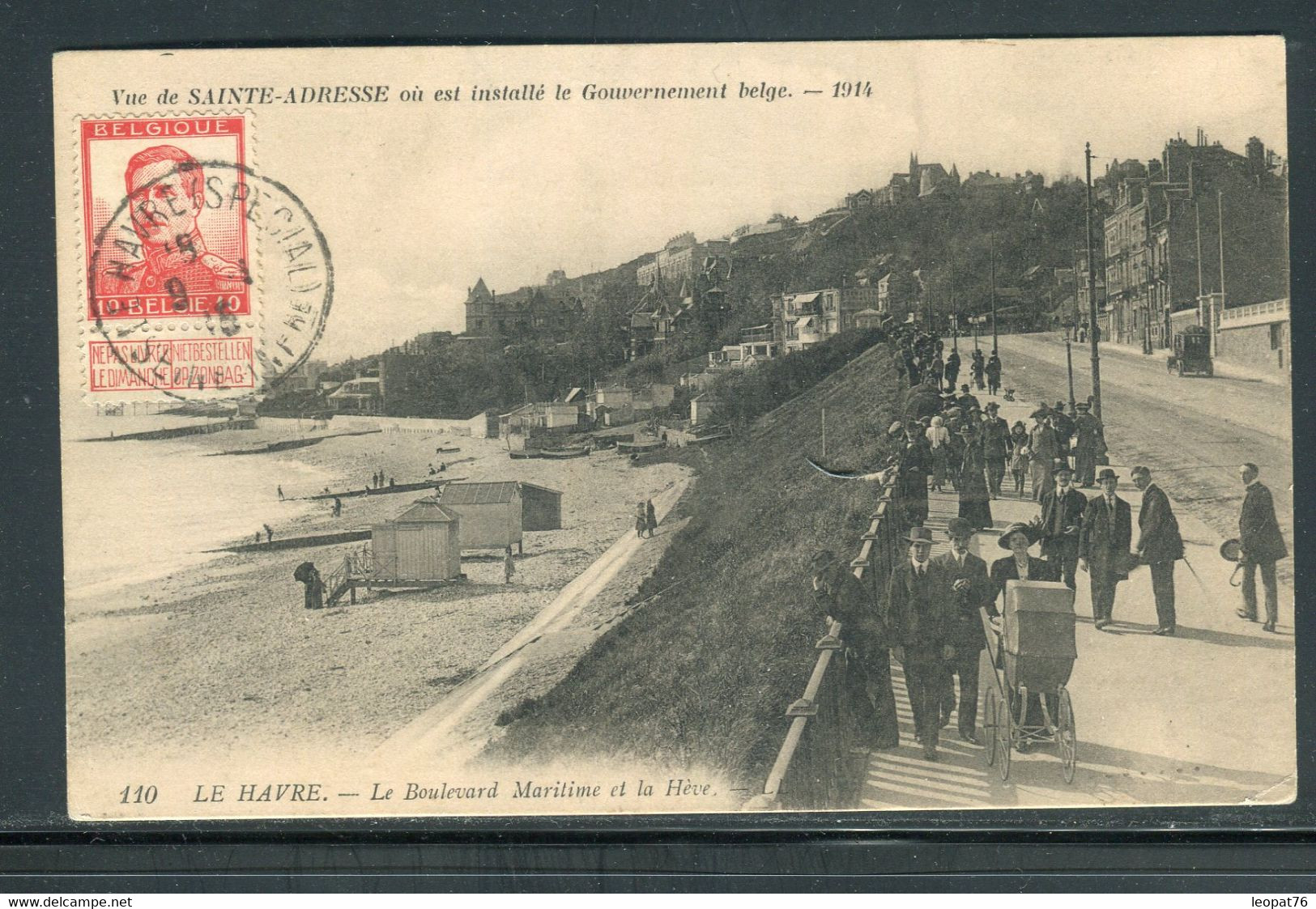 Belgique / France - Affranchissement Du Havre Sur Carte Postale En 1915 Pour Montpellier ( Gouv. En Exil ) - Ref O 11 - Other & Unclassified