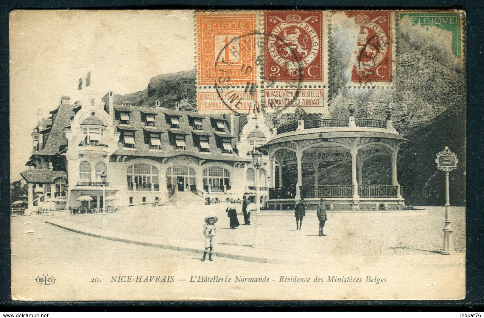 Belgique / France - Affranchissement Du Havre Sur Carte Postale En 1915 Pour Le Havre ( Gouv. En Exil ) - Ref O 14 - Other & Unclassified