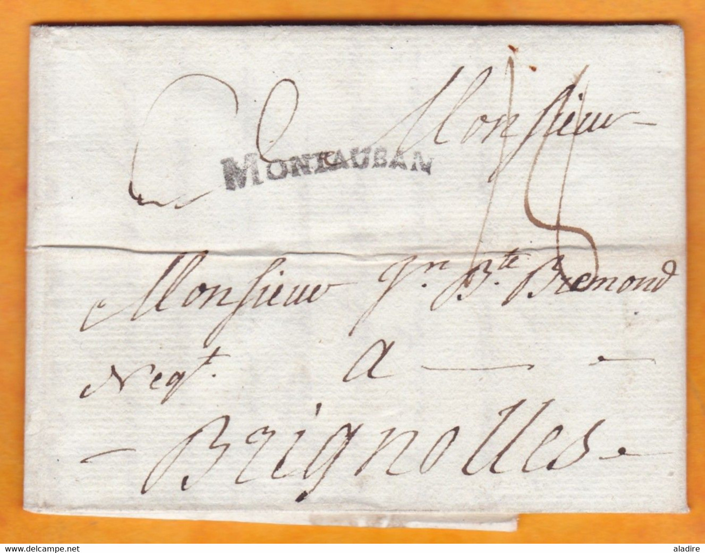 1781 - MONTAUBAN De Bretagne ? Sur Lettre Pliée Avec  Correspondance Vers BRIGNOLLES Brignoles - 1701-1800: Precursori XVIII