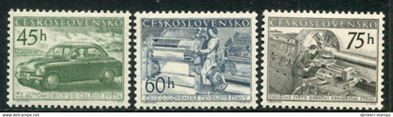 CZECHOSLOVAKIA 1955 Industrial Production MNH / **.  Michel 899-901 - Neufs