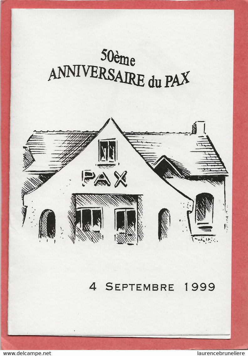 44  LE  POULIGUEN    50 Ieme ANNIVERSAIRE  DU  CINEMA PAX  4 SEPTEMBRE 1999 - Menus