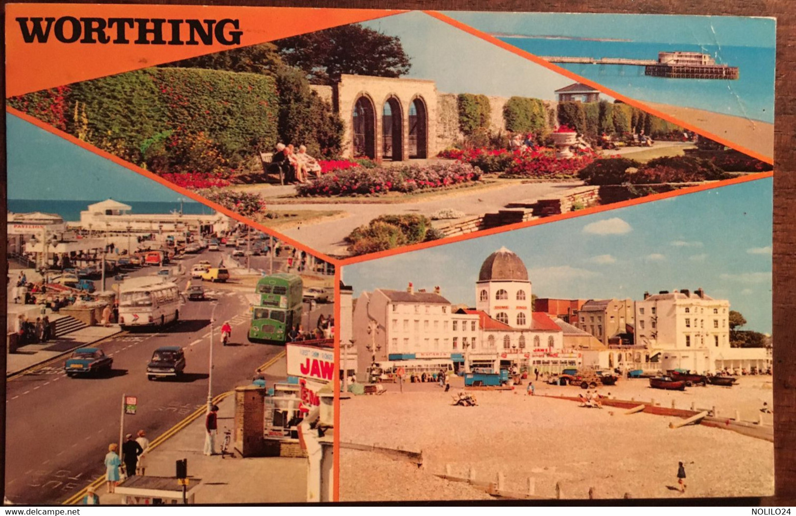 CPSM, Multivue Multiview, Worthing, écrite En 1980, Royaume-Uni, UK - Worthing