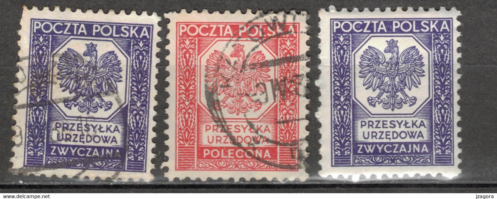 POLAND POLEN POLOGNE 1935 DIENSTEMARKEN TIMBRES DE SERVICES FRAIS DE PORT POSTAGE DUE REVENUE Mi 19 20 USED / * - Impuestos