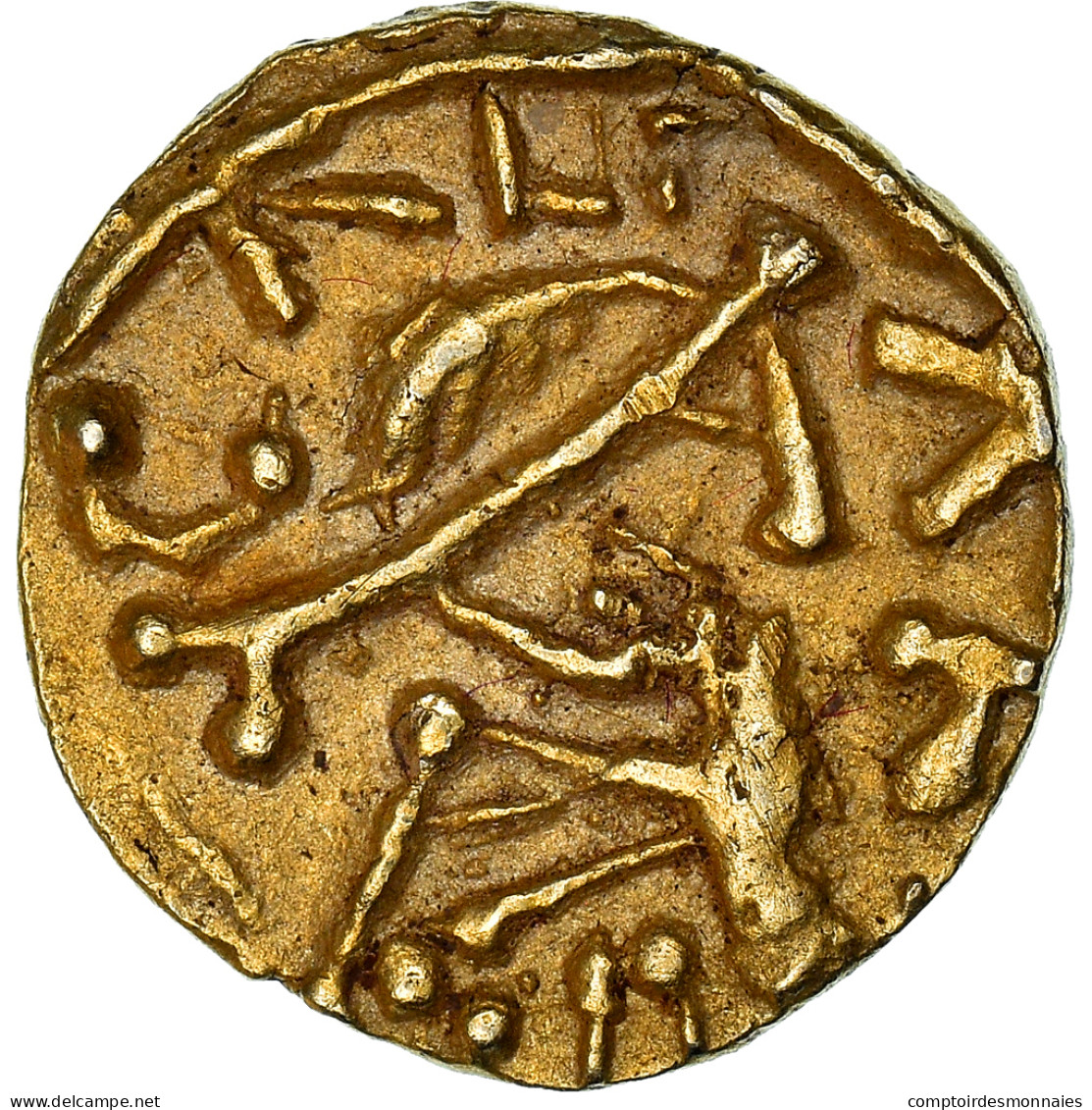 Monnaie, France, Triens, Autun, Imitation, TTB+, Or, Belfort:-- - 470-751 Merovingian