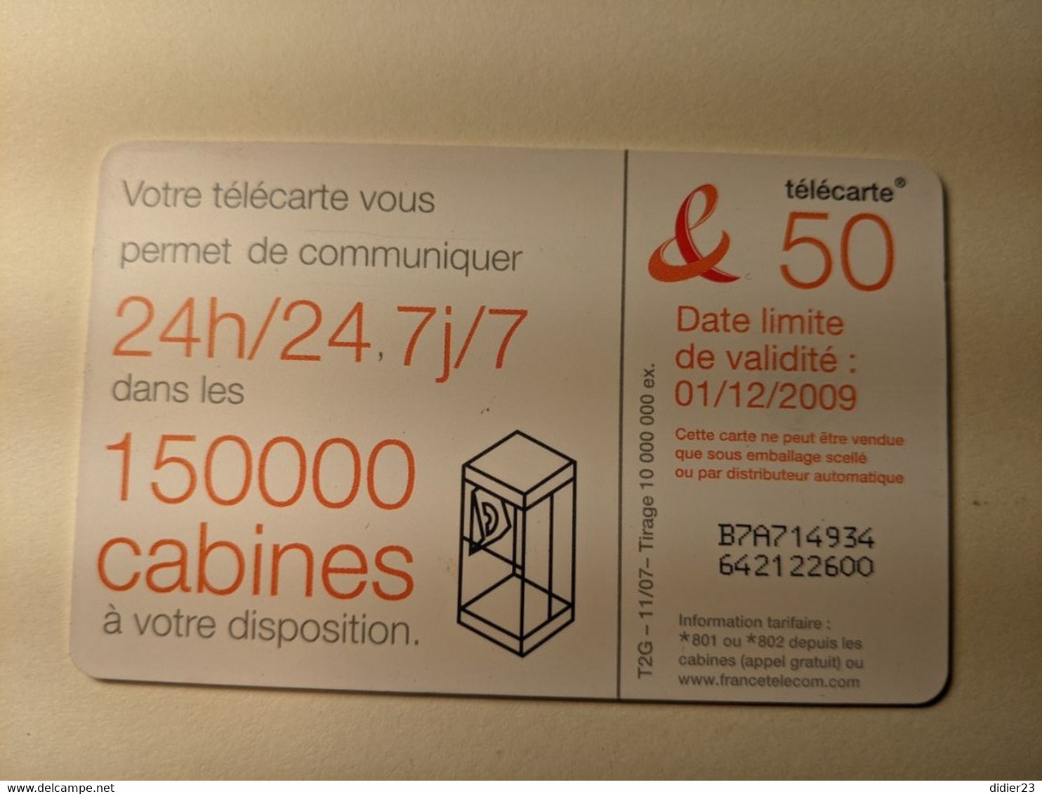 TELECARTE FRANCE TELECOM  50 - Telekom-Betreiber