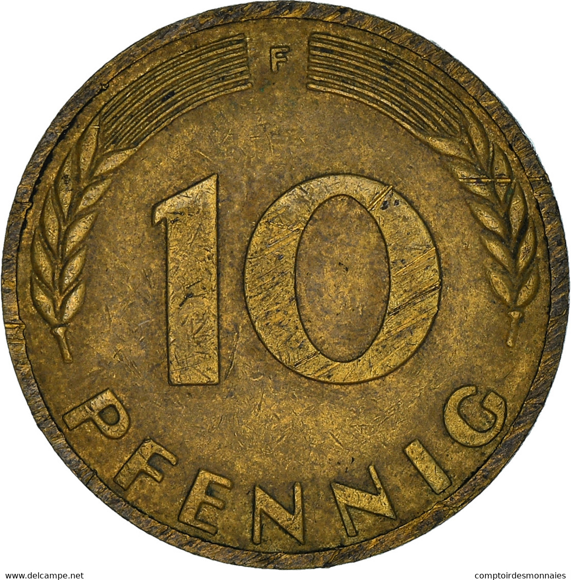 Monnaie, République Fédérale Allemande, 10 Pfennig, 1971, Stuttgart, TTB - 10 Pfennig