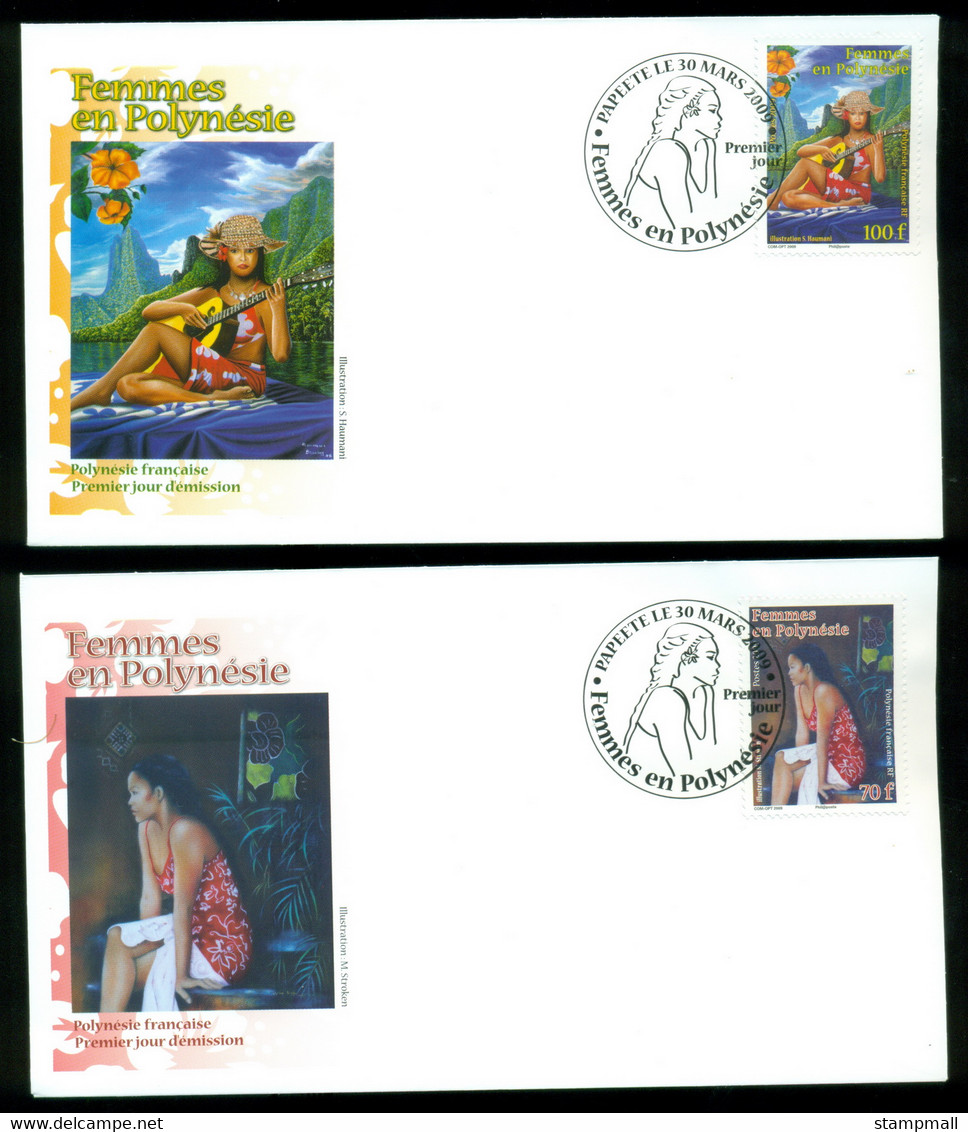 French Polynesia 2009 Polynesian Women 2xFDC - Covers & Documents