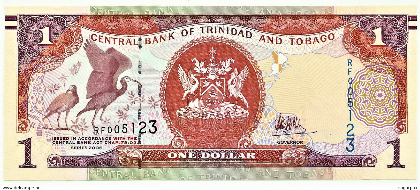 Trinidad & Tobago - 1 Dollar - 2006 ( 2017 ) - Pick 46A.b - UNC. - Serie RF - Trinité & Tobago