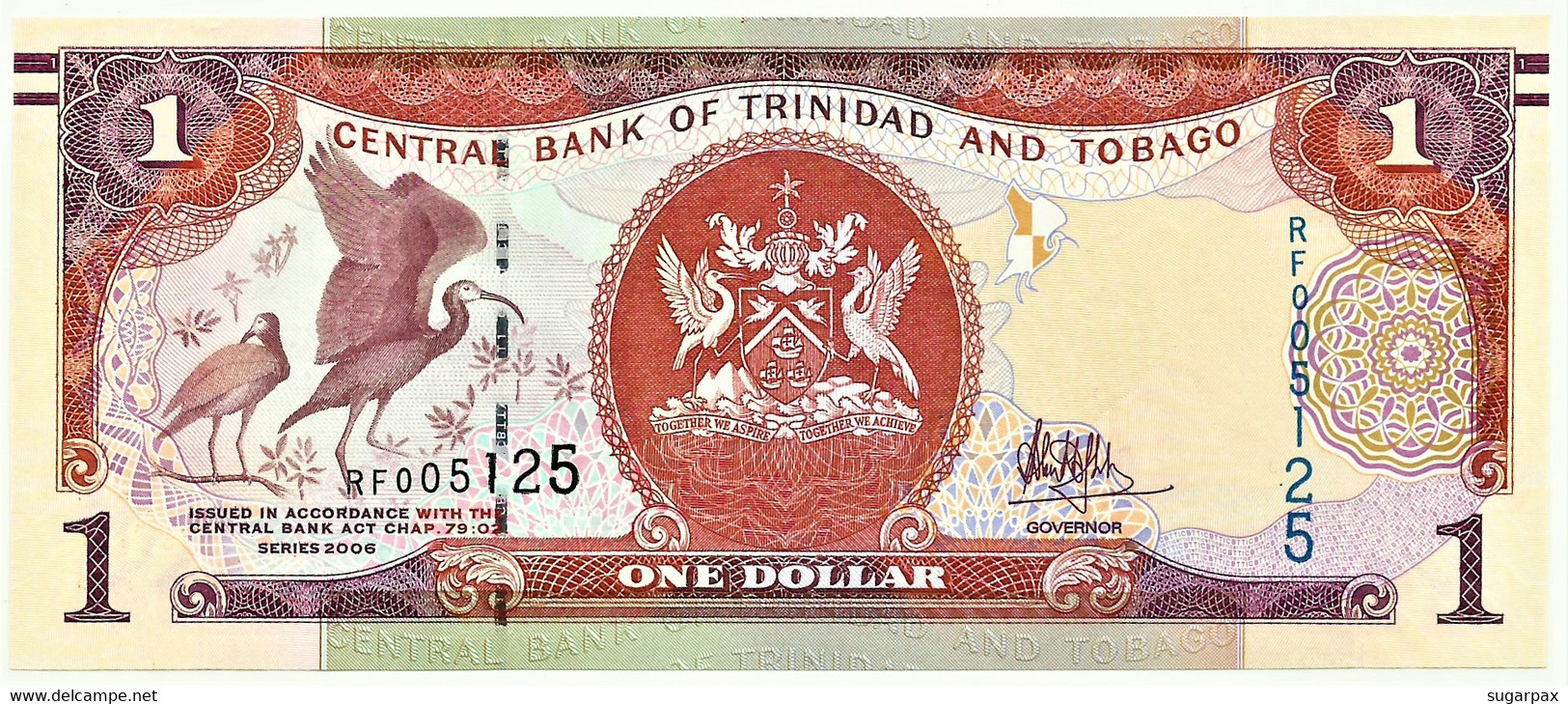 Trinidad & Tobago - 1 Dollar - 2006 ( 2017 ) - Pick 46A.b - UNC. - Serie RF - Trinidad En Tobago