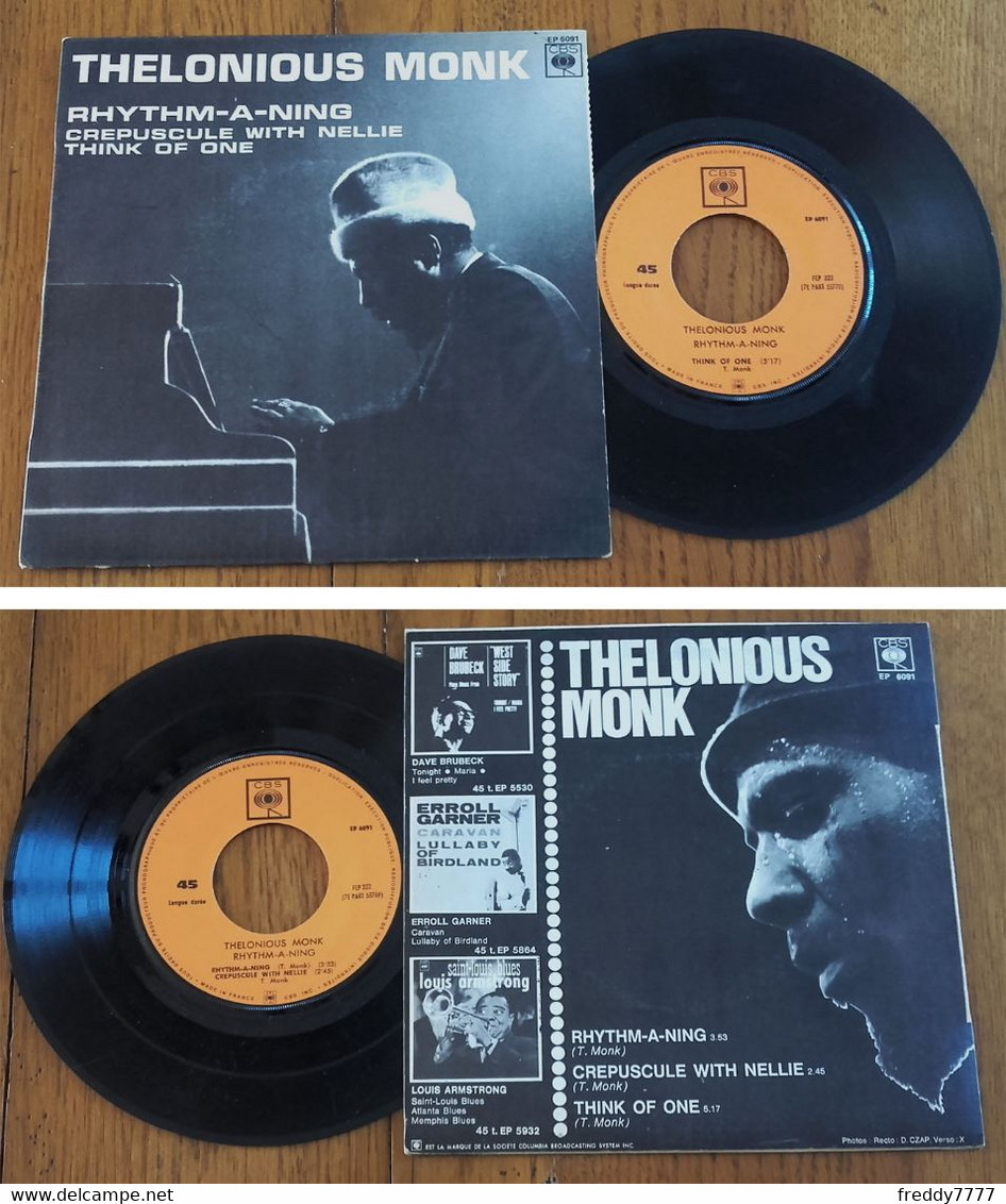 RARE French EP 45t RPM (7") THEOLONIOUS MONK (1965) - Jazz