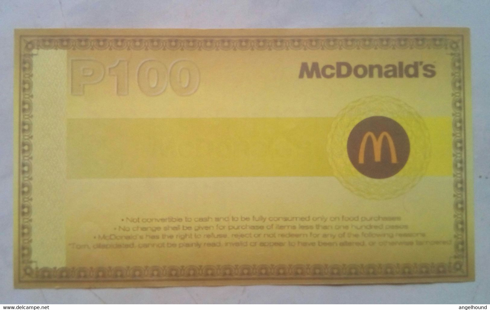 McDonald's Philippines Gift Certificate - McDonald's