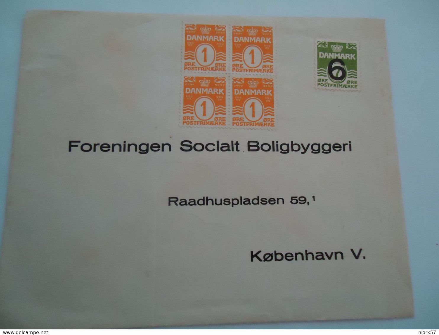 DENMARK    COVER  1969   BLOCK OF 4  SURCH  7/6 - Cartes-maximum (CM)