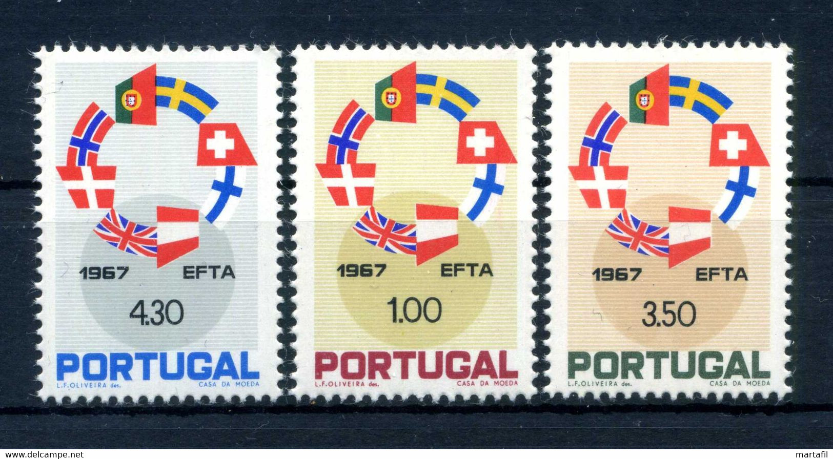 1967 PORTOGALLO SET MNH ** 1024/1026 EFTA - Ungebraucht