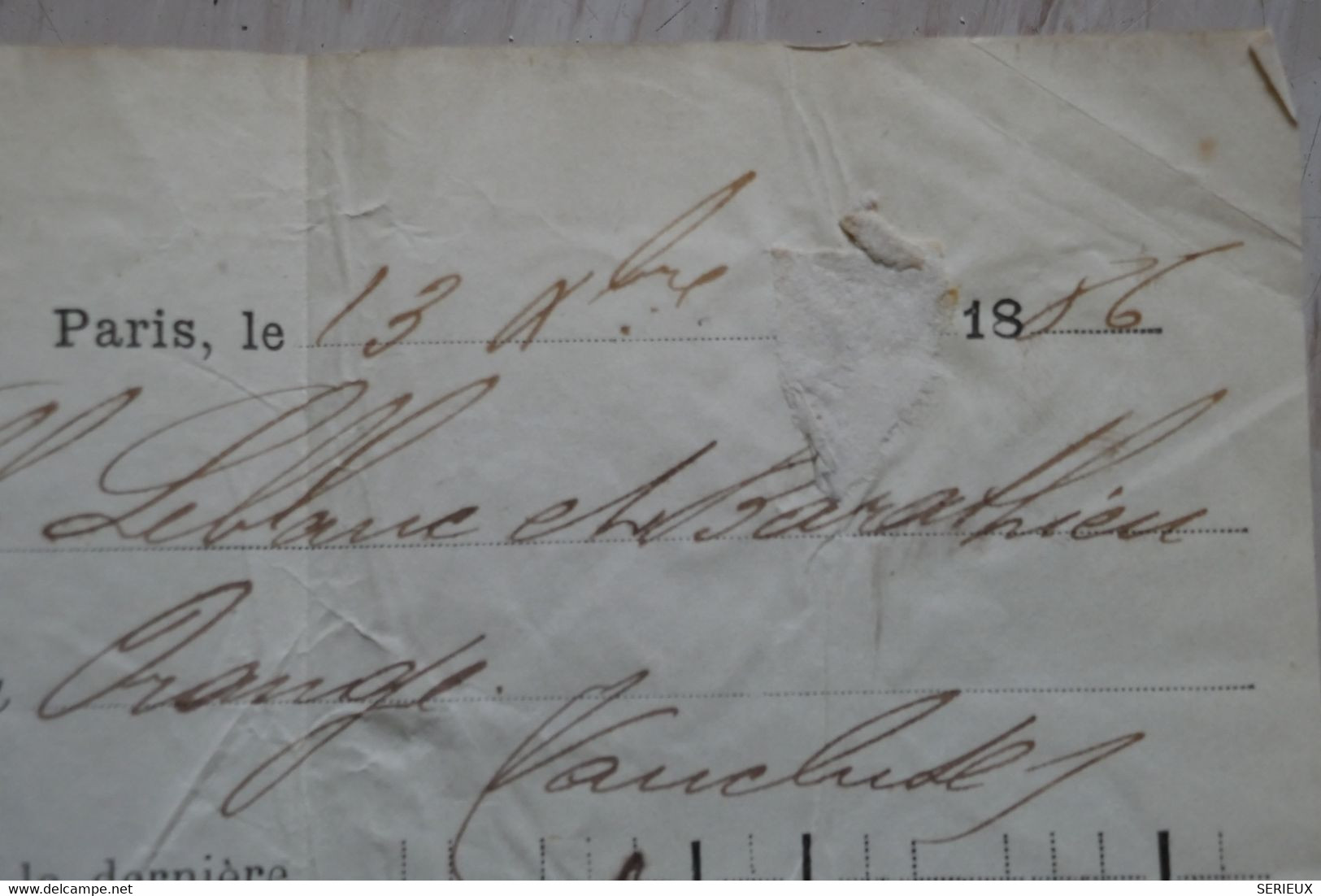 AD18 FRANCE BELLE  LETTRE   1886   PARIS   POUR  ORANGE + SAGE PERFORE CL AVEC BORD  ++++++ AFFRANCHISSEMENT INTERESSANT - Other & Unclassified