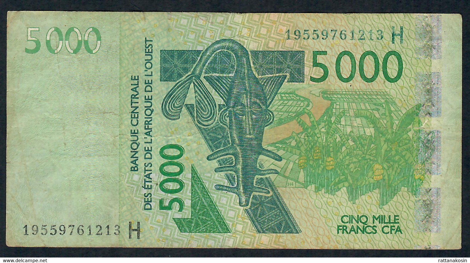 W.A.S. NIGER P617Hs 5000 FRANCS (20)19 2019 Signature 44 FINE - États D'Afrique De L'Ouest