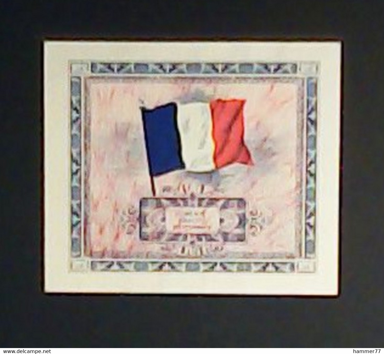 France 1944: Allied Occupation 5 Francs - 1944 Flagge/Frankreich