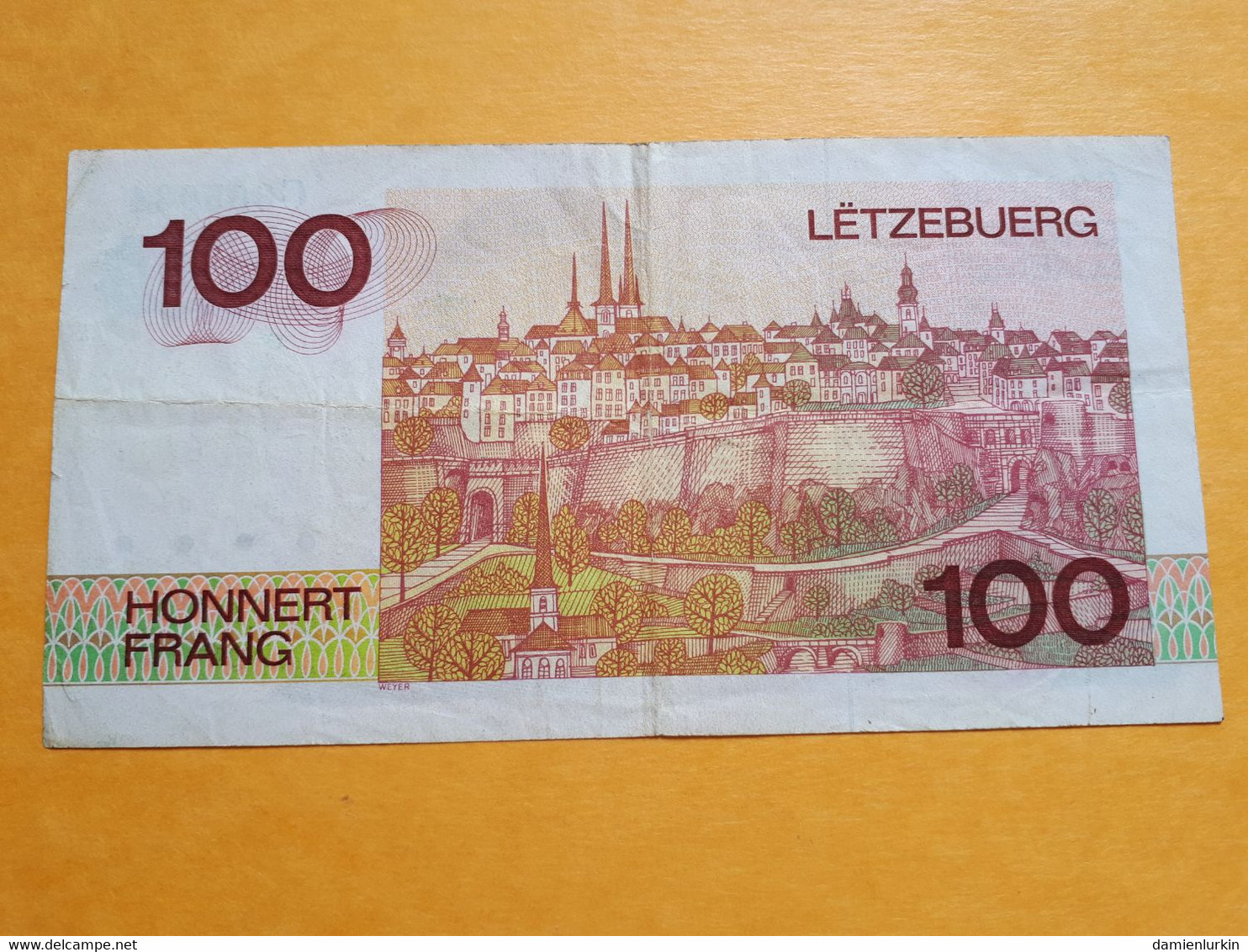 LUXEMBOURG 100 FRANCS 14 AOUT 1980 SERIE C 2EME SIGNATURE P-57b - Luxemburg