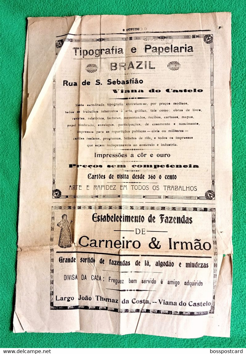 Viana Do Castelo - Jornal O Cupido Nº 55 De 1 De Abril De 1917 - Imprensa - Portugal - Allgemeine Literatur