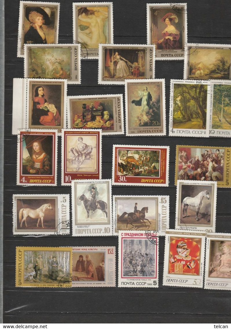 COLLECTION DE TABLEAUX RUSSES      1956 1990    127 TIMBRES  TBE  5 SCANS - Other & Unclassified