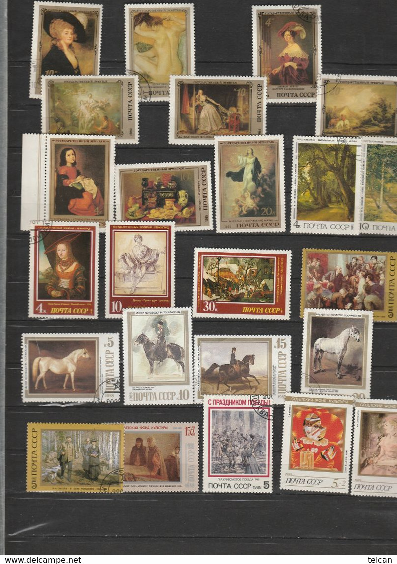 COLLECTION DE TABLEAUX RUSSES      1956 1990    127 TIMBRES  TBE  5 SCANS - Autres & Non Classés