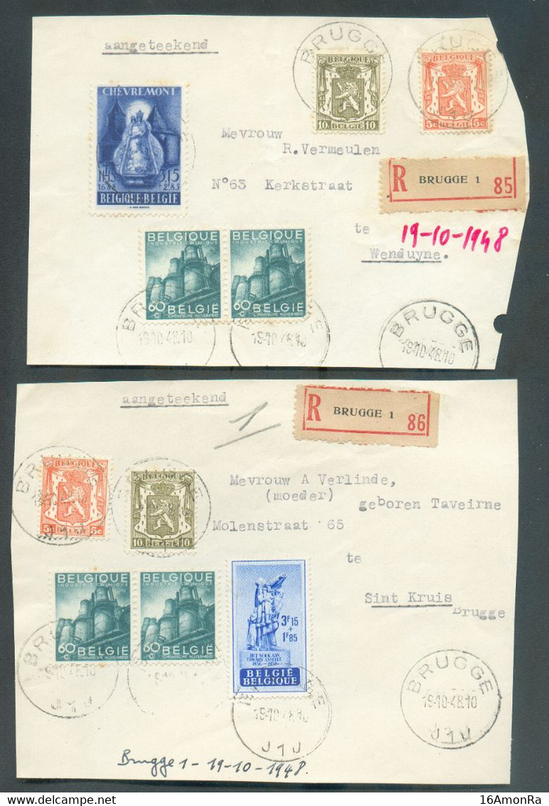 2 DL. Recommandé De BRUGGE 1  Vers Wenduine Et St-Kruis, Affranchissement CHEVREMONT-ANSEELE-LION Et INDUSTRIE - 18709 - Brieven En Documenten