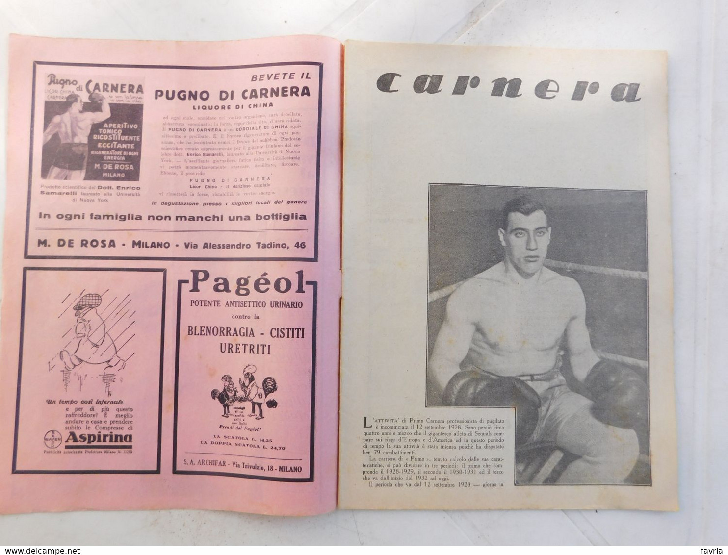 Primo Carnera  - I Campioni Del Giorno N.4, Del 28 Febbhraio 1933 - Boxe, Pugilato - Other & Unclassified