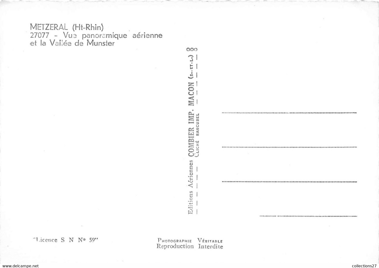 68-METZERAL- VUE PANORAMIQUE AÉRIENNE ET LA VALLÉE DE MUNSTER - Other & Unclassified