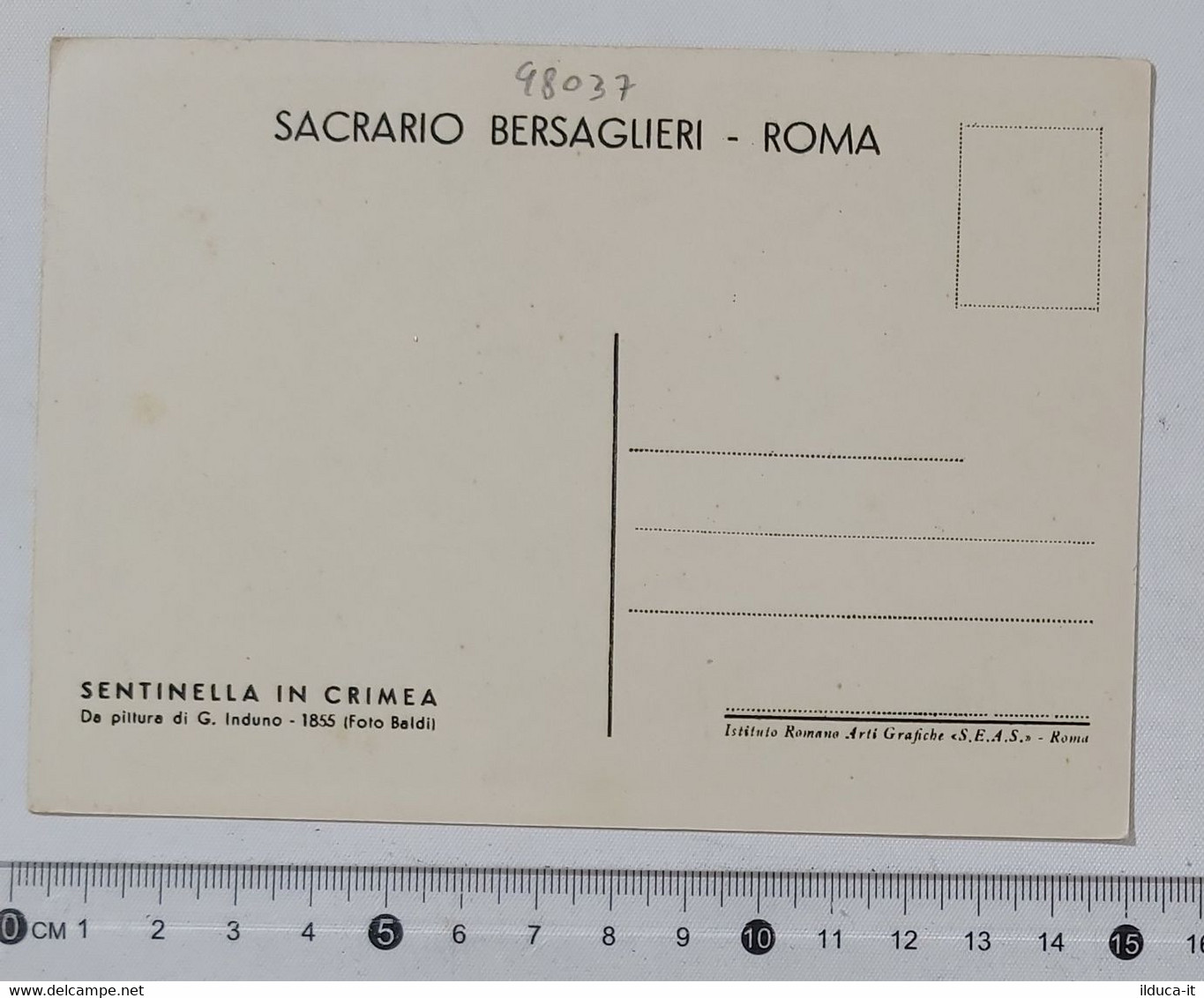 98037 Cartolina - Sacrario Bersaglieri - Roma - Sentinella In Crimea - Guerres - Autres