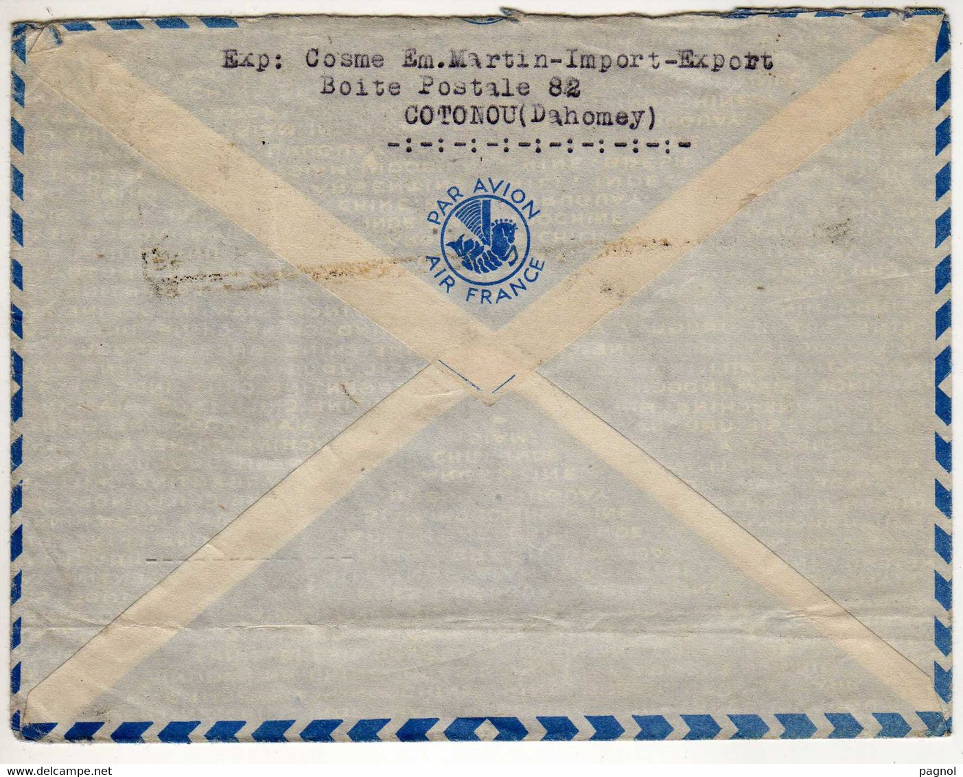 A.O.F. : Lettre Par Avion ,cachet Cotonou ( Dahomey ) : Anniversaire De La Victoire - Lettres & Documents