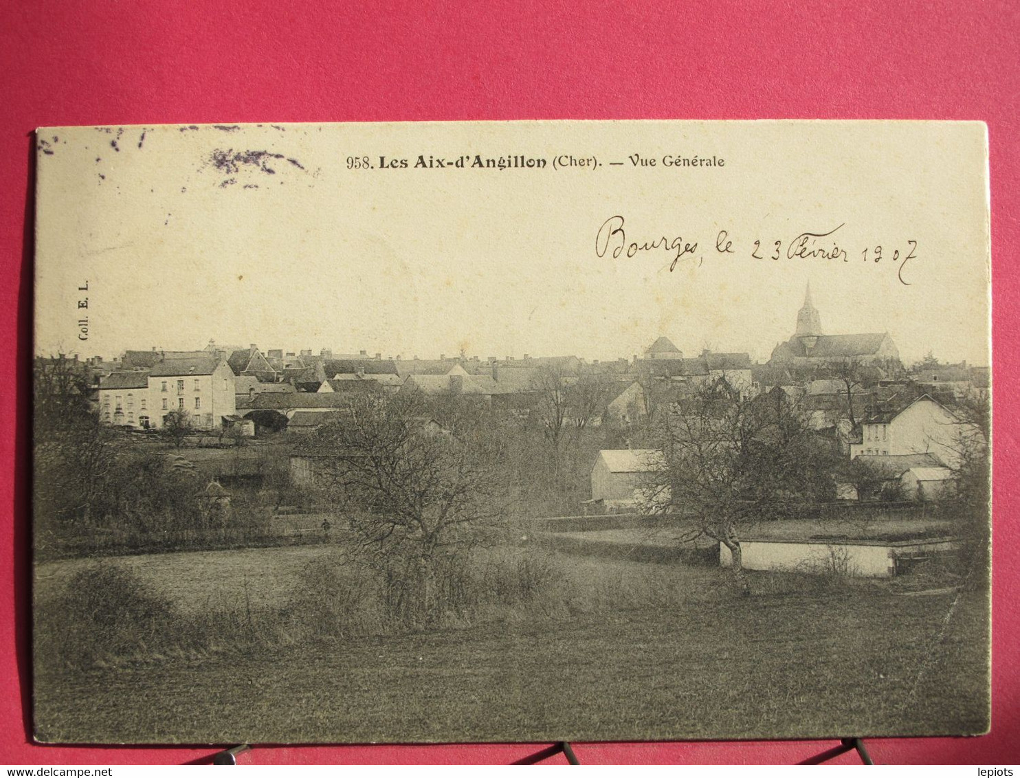 18 - Les Aix D'Angillon - Vue Générale - CPA 1907 En Bon état - R/verso - Les Aix-d'Angillon