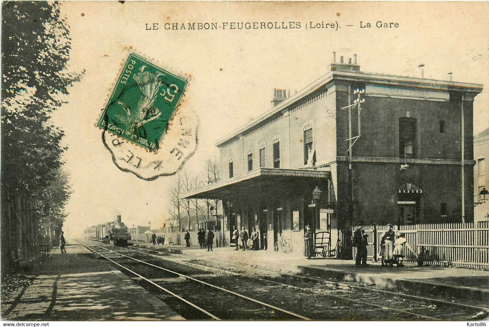 Le Chambon Feugerolles * Vue Sur La Gare * Ligne Chemin De Fer De La Loire * Arrivée Du Train - Le Chambon Feugerolles