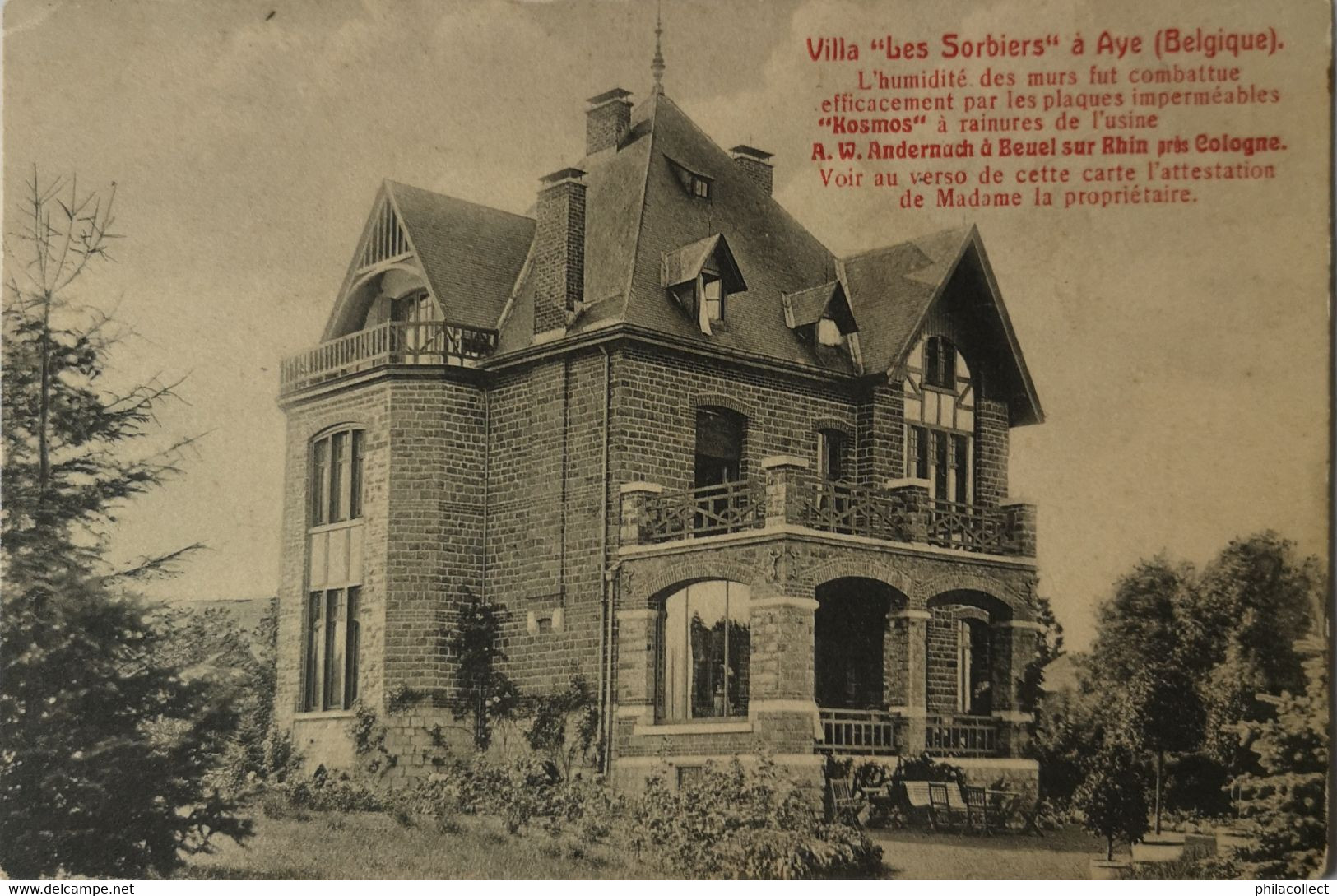 Aye (Marche En Famenne) Villa Les Sorbiers) 1911 - Autres & Non Classés