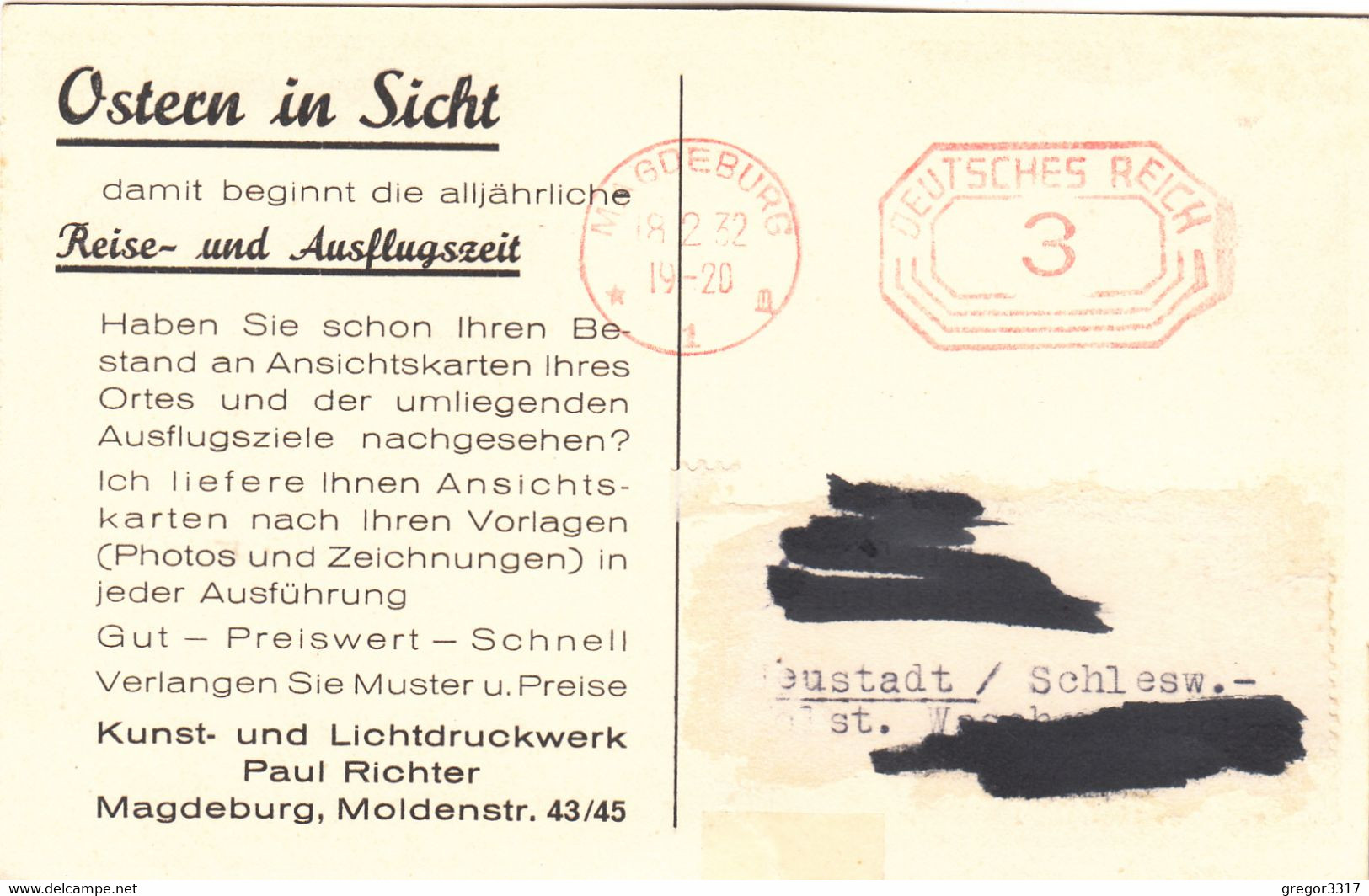 A1255) ILLERTISSEN - Kirchenportal Und Pfarrhaus - ALT !! 1932 Tolle STEMPEL Deutsches Reich 3 - Illertissen