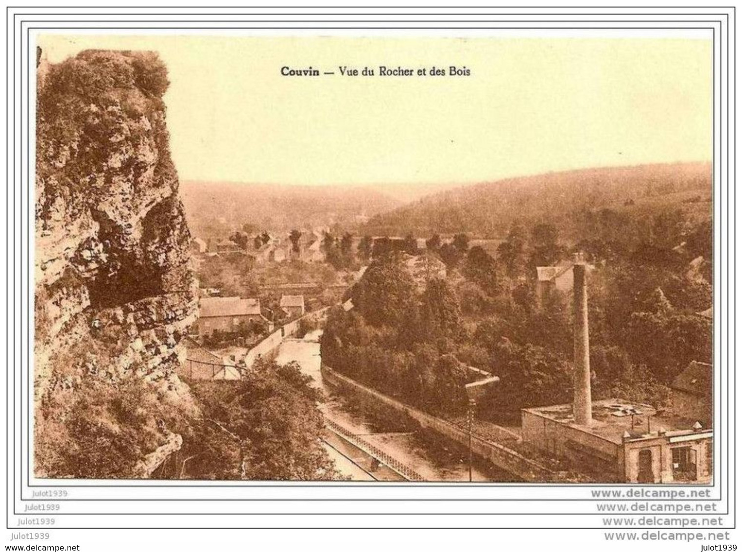 COUVIN ..-- Vu Du Rocher Et Des Bois . 1932 Vers FONTAINE L'EVEQUE ( Melle Elise LIENANT, Café De La Barrière ) . - Couvin