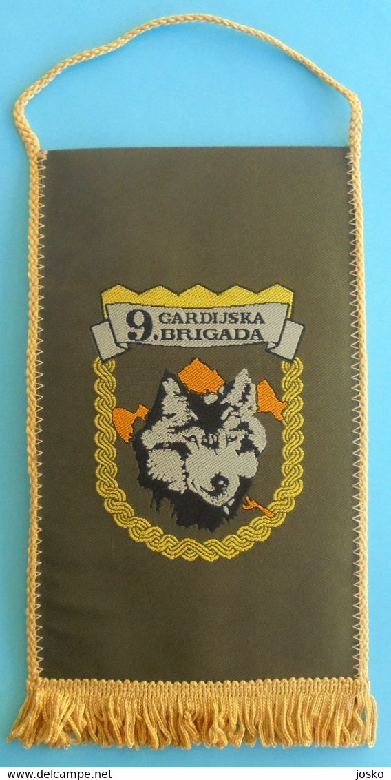 9. GARDIJSKA BRIGADA VUKOVI (Gospić Lika) Croatia Army Old Larger Pennant * Flag Croatie Armee Kroatien Croazia Croacia - Banderas