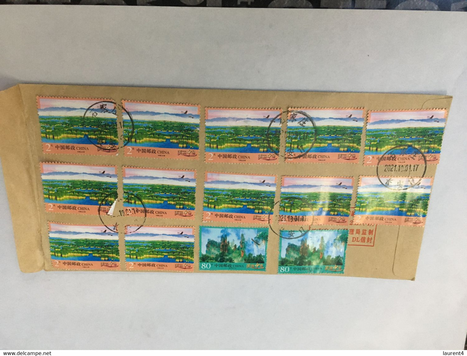 (1 B 2) China Registered Cover Posted To Australia - During COVID-19 Pandemic (many Stamps At Back Of Cover) - Covers & Documents