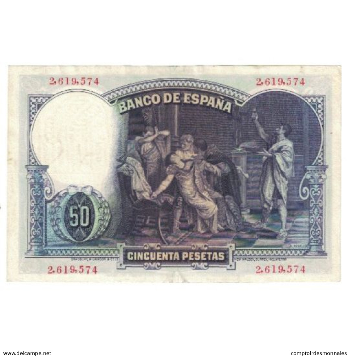 Billet, Espagne, 50 Pesetas, 1931, 1931-04-25, KM:82, SUP - 50 Pesetas