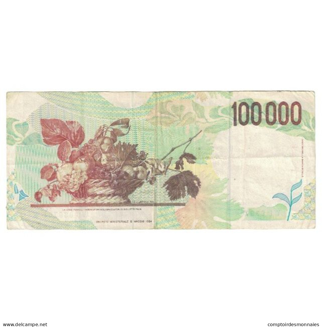 Billet, Italie, 100,000 Lire, 1994, 1994-05-06, KM:117a, TTB - 100000 Liras