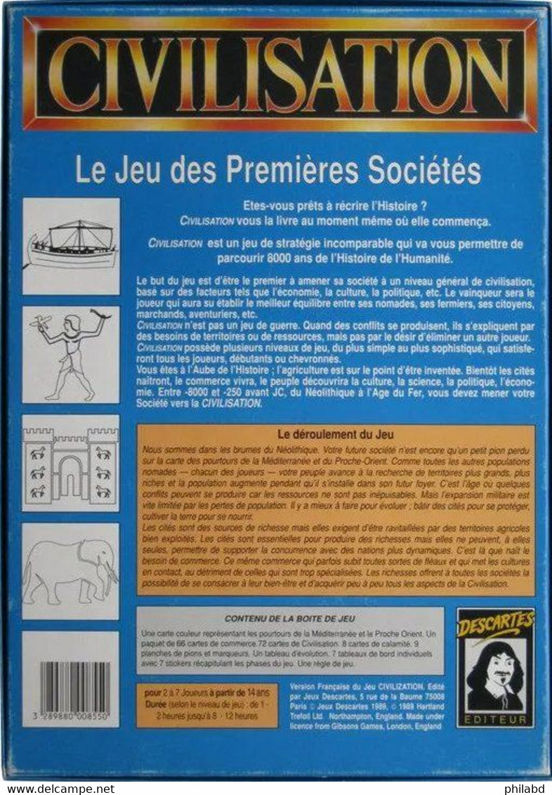 Civilisation - Le Jeu Des Premières Sociétes - Descartes 1989 TB - Autres & Non Classés