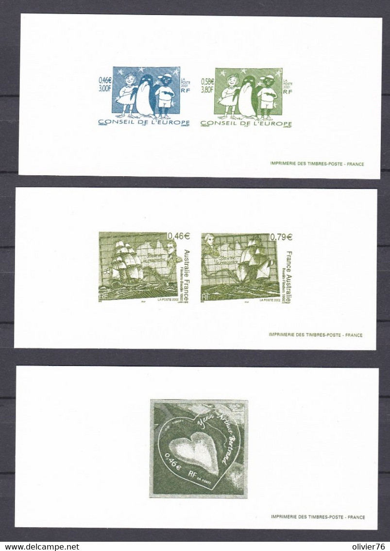 Gravures De Timbres Année 2001 Et 2002 - Other & Unclassified