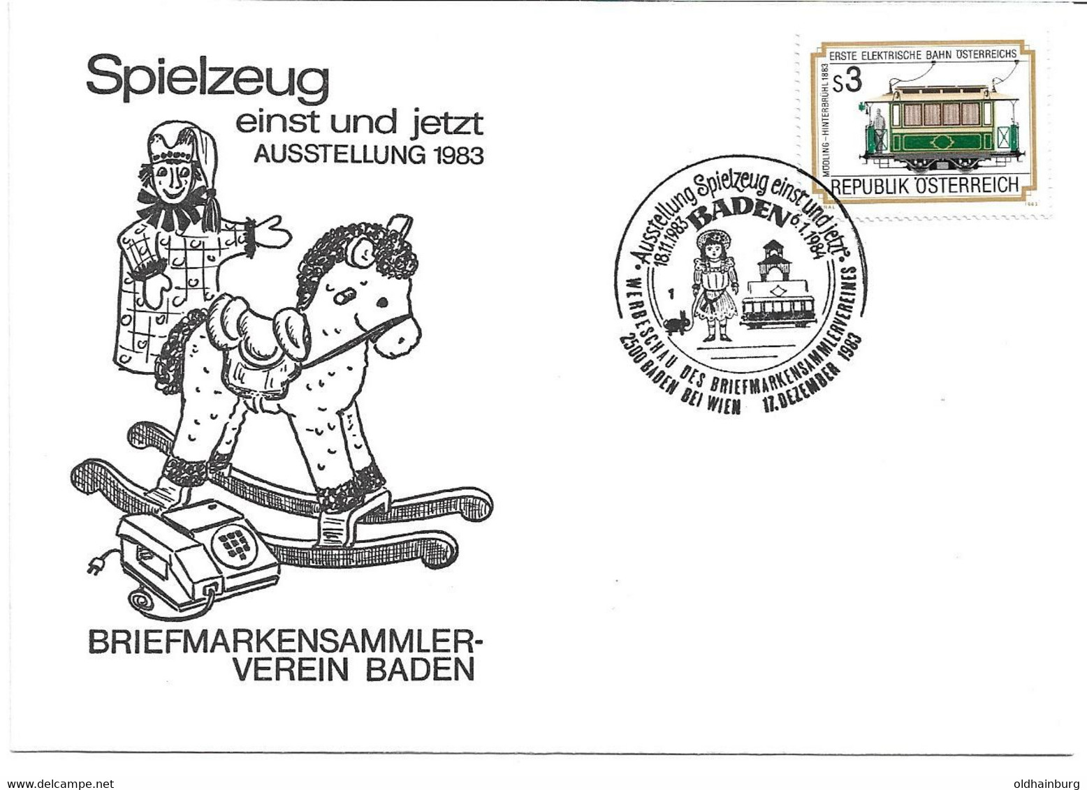 3185y: Sonderstempel Spielzeugmuseum 2500 Baden Bei Wien Aus 1983 - Bambole