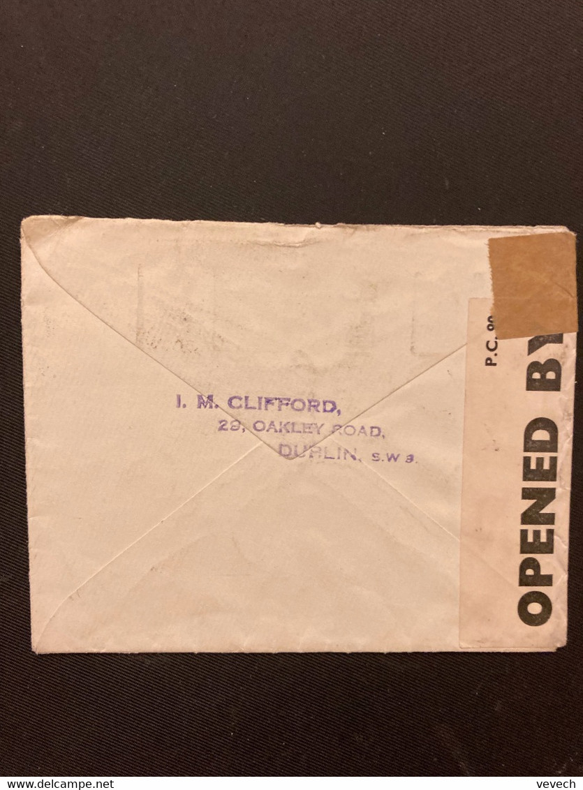 LETTRE TP 1 P X2 OBL.MEC.16 ? 1941 BAILE ATHA CLIATH + CENSURE - Covers & Documents